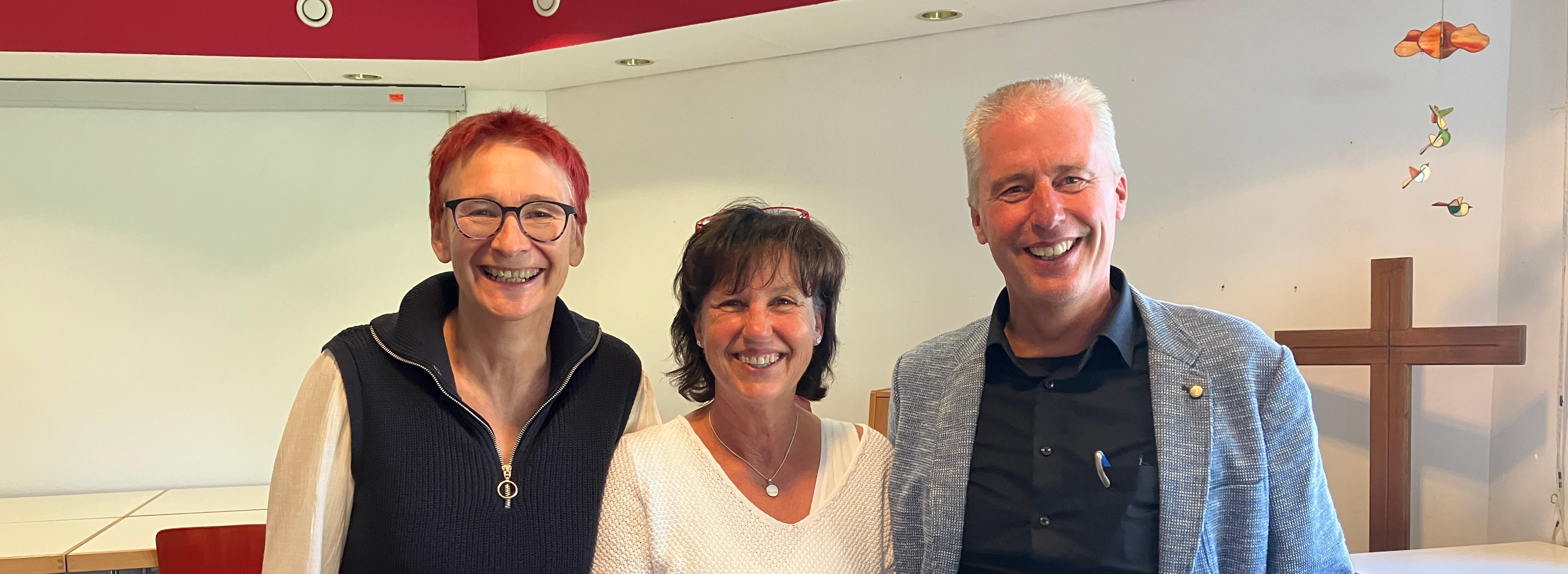 Sabine Rau mit Ulrike Wachter und Volker Braun