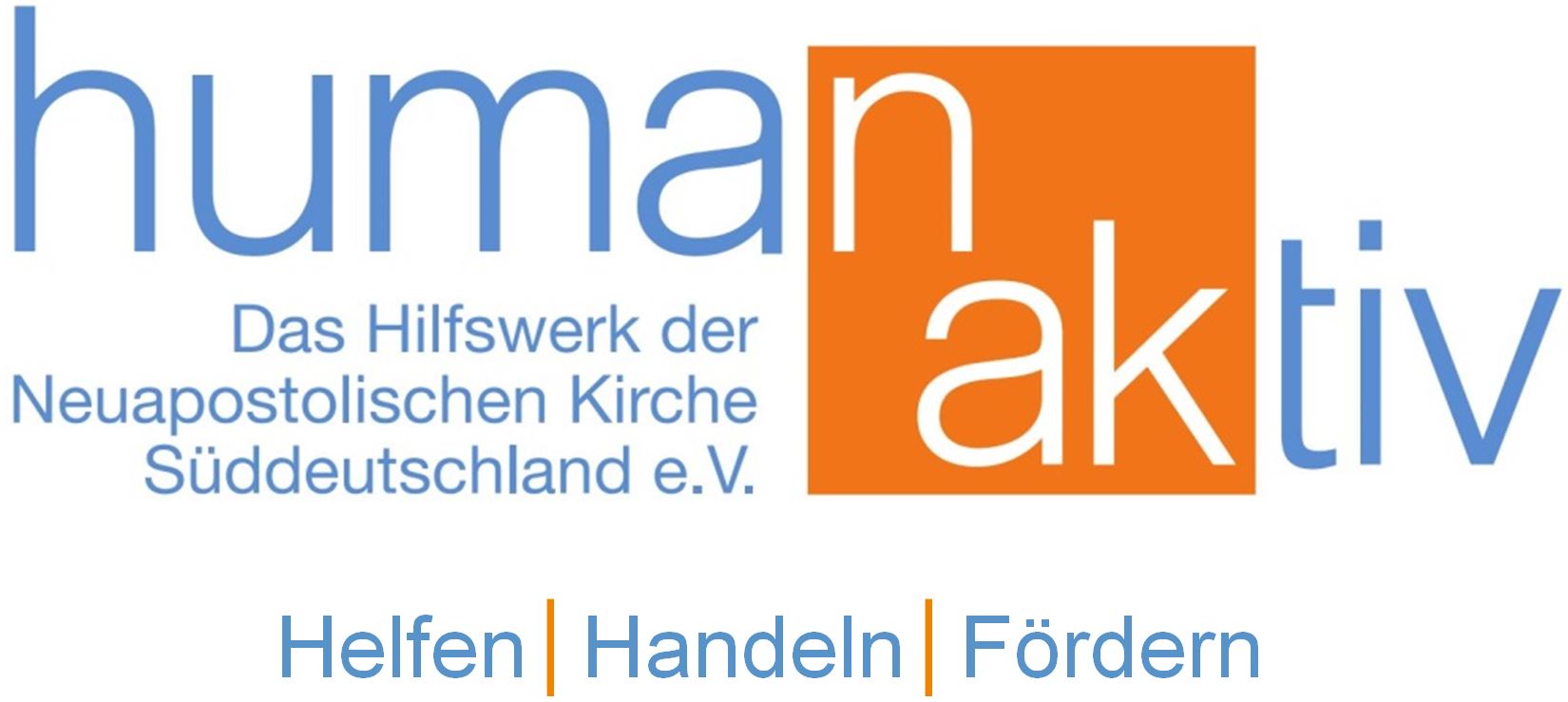 Logo human aktiv mit Claim