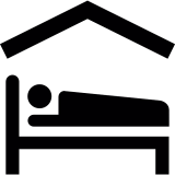 Icon Dach Bett notübernachtung